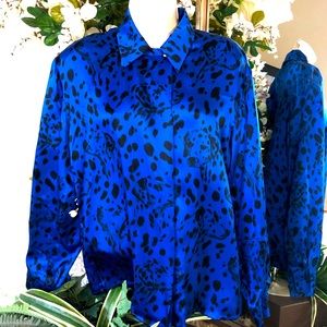 Escada Silk Blouse - Dalmatian Print